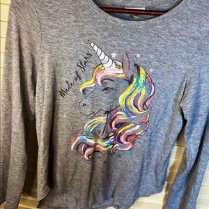 Girls long sleeve unicorn T-shirt